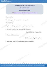 Đề kiểm tra 15 phút Văn 8 - Đề số 12
